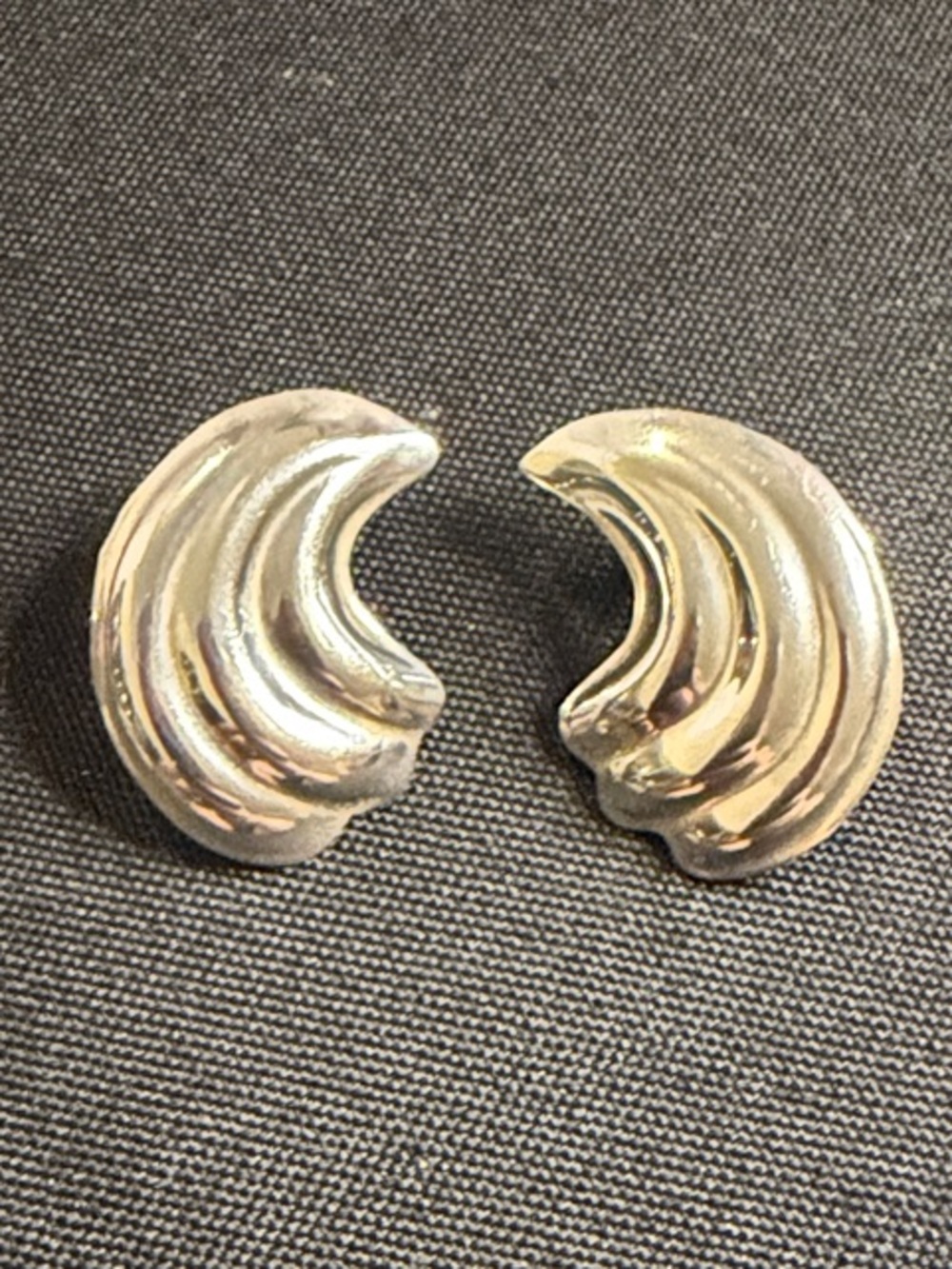 925 Silver Taxco,Mexico TF-N3 Vintage Wave Earrings - Women’s Jewelry - Picture 2 of 8